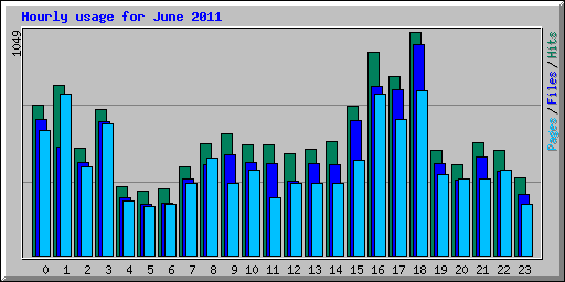 Hourly usage for June 2011