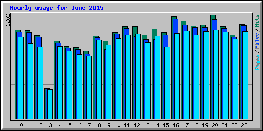 Hourly usage for June 2015