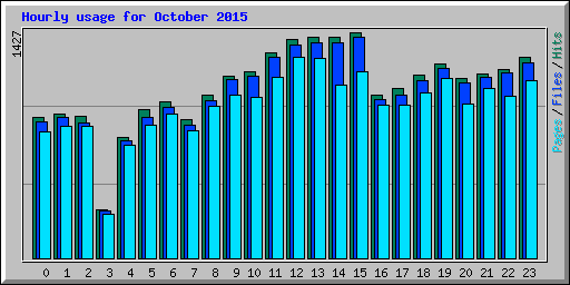 Hourly usage for October 2015